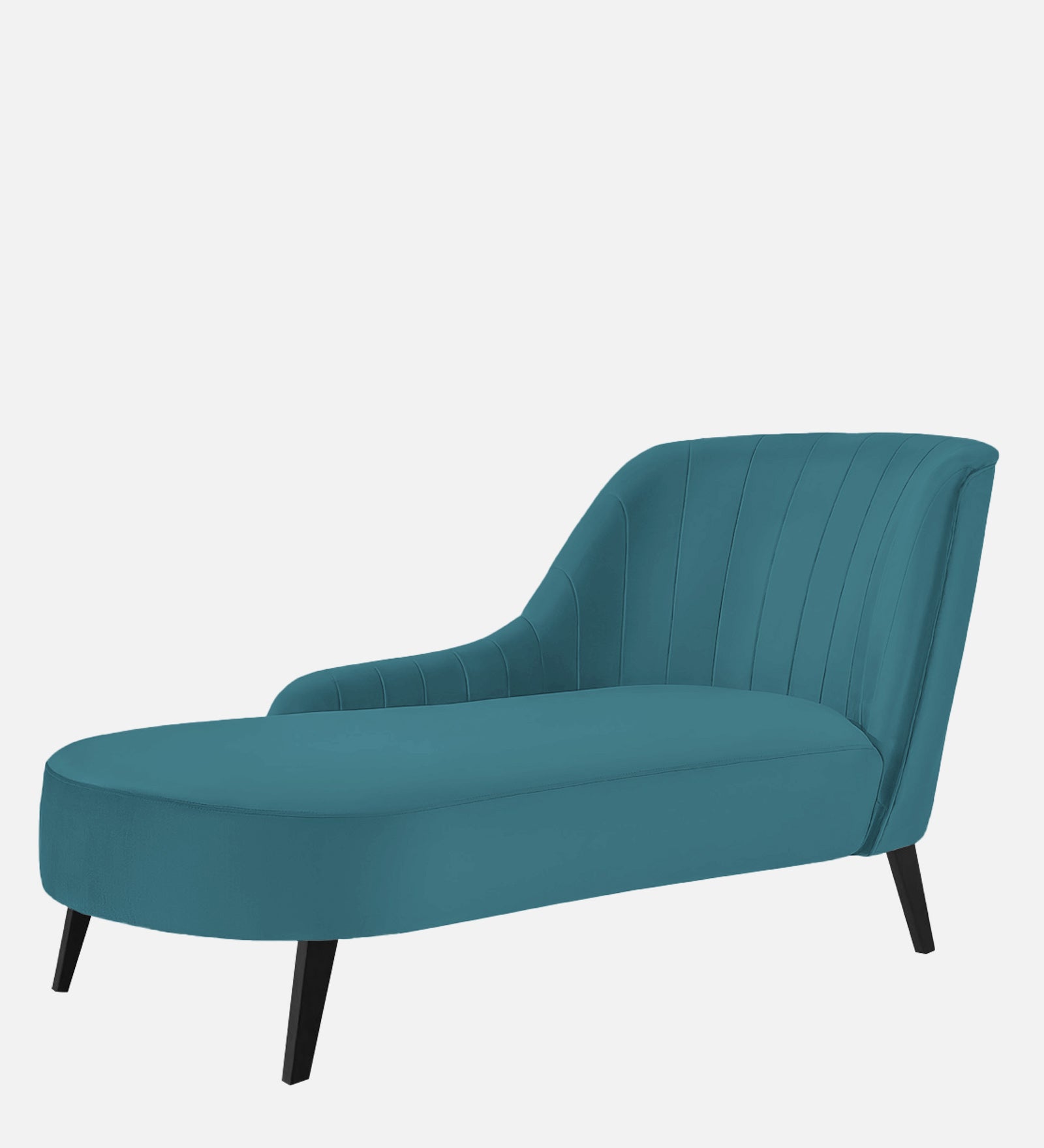 Flora Velvet LHS Chaise Lounger in Aqua Blue Colour