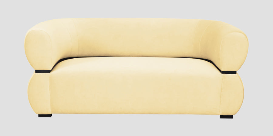 Kula Velvet 2 Seater Sofa In Sandy Beige Colour - Febonic Living