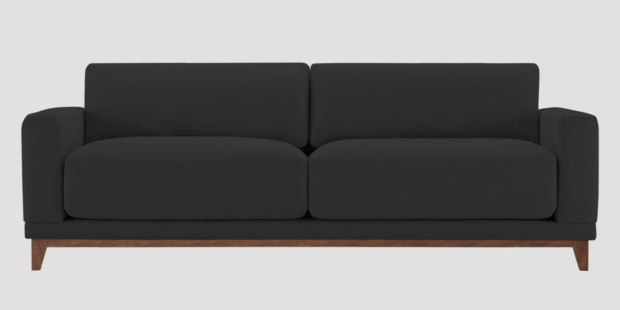 Esha Fabric 3 Seater Sofa In Bitter Black Colour - Febonic Living