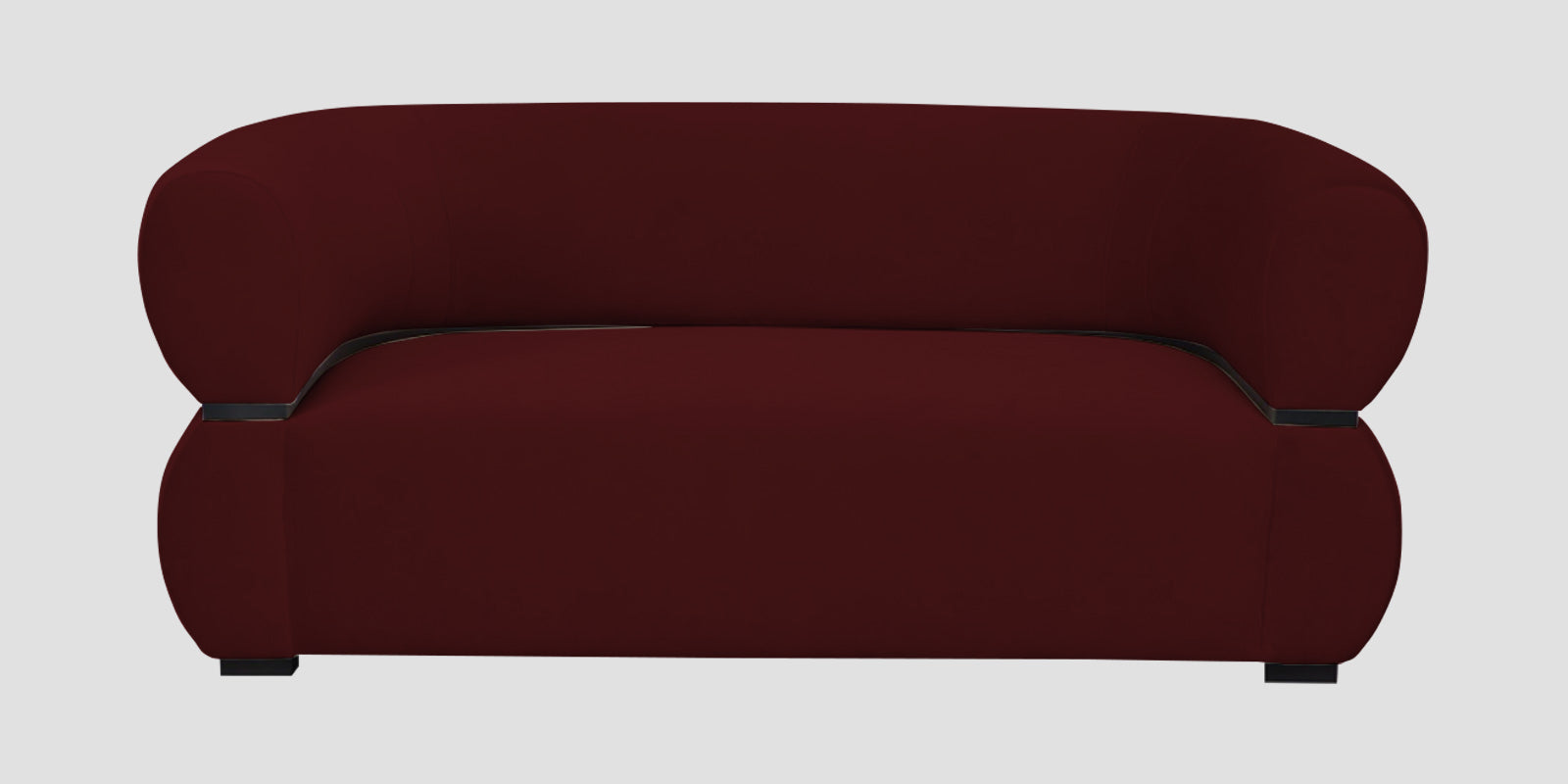 Kula Velvet 2 Seater Sofa In Blood Maroon Colour