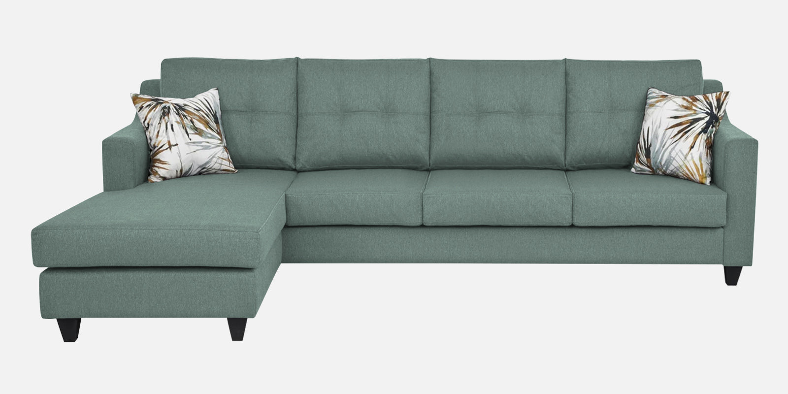 Welly Fabric RHS Sectional Sofa (3+Lounger) In Suka Blue Colour