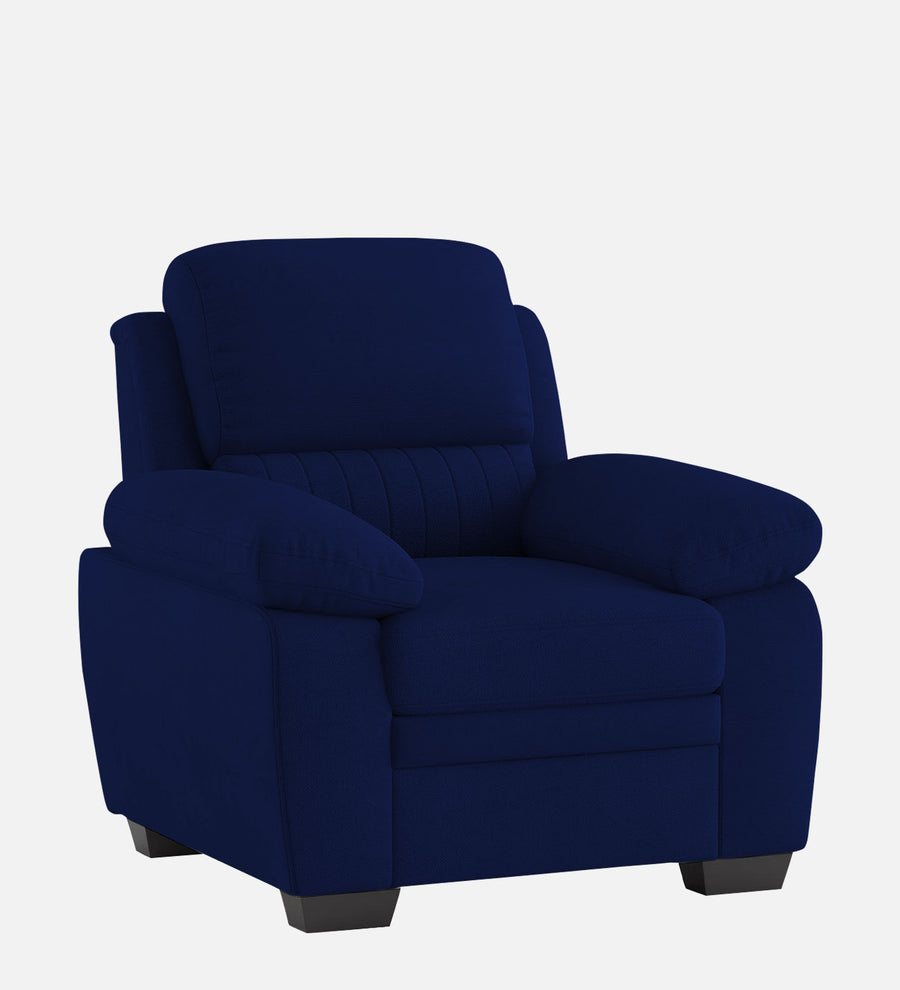 Cantaberry Velvet 1 Seater Sofa In Dark Blue Colour - Febonic Living