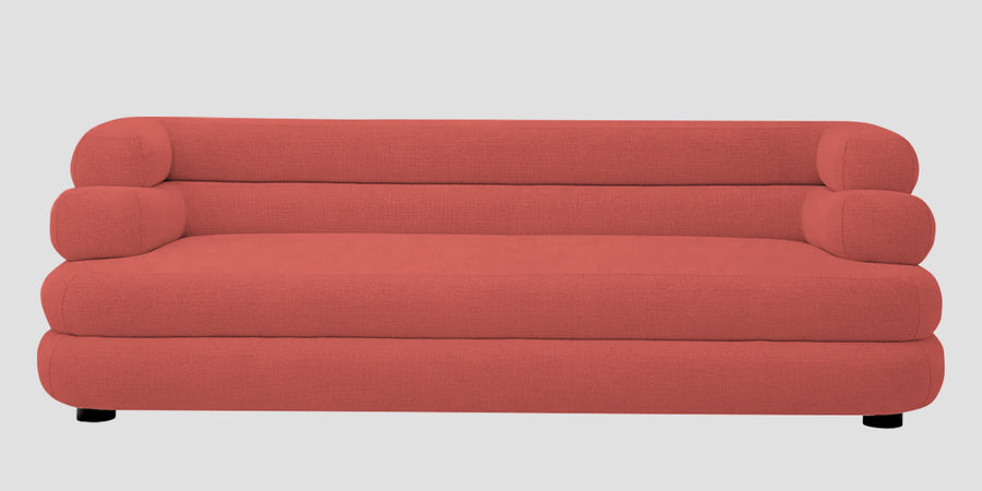 Wener Fabric 3 Seater Sofa In Salmon Pink Colour - Febonic Living