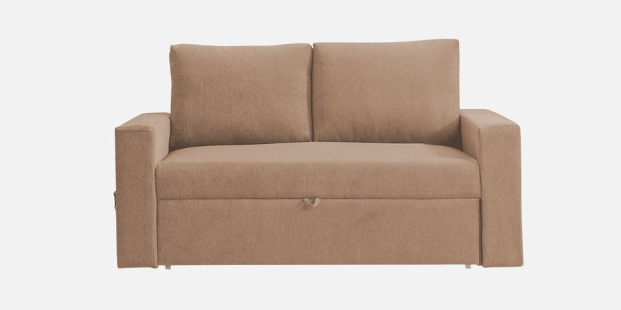 Kara Fabric 2 Seater Pull Out Sofa Cum Bed In Cosmic Beige Colour - Febonic Living