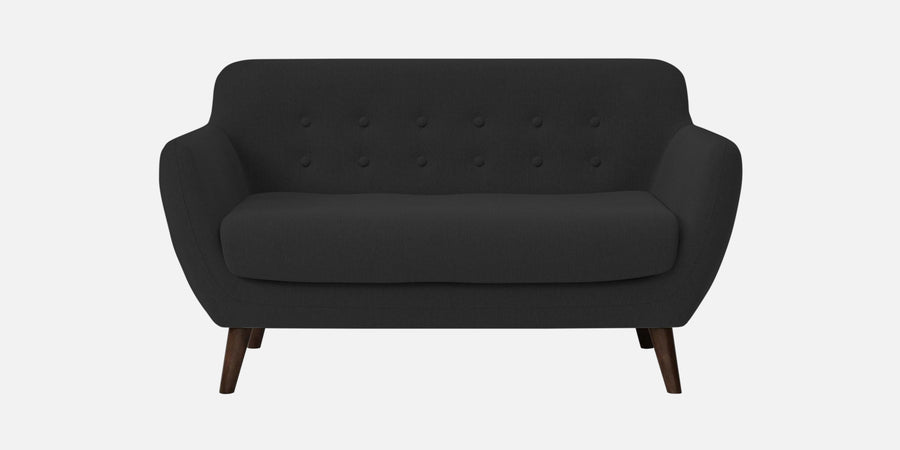 Goofy Fabric 2 Seater Sofa In Bitter Black Colour - Febonic Living