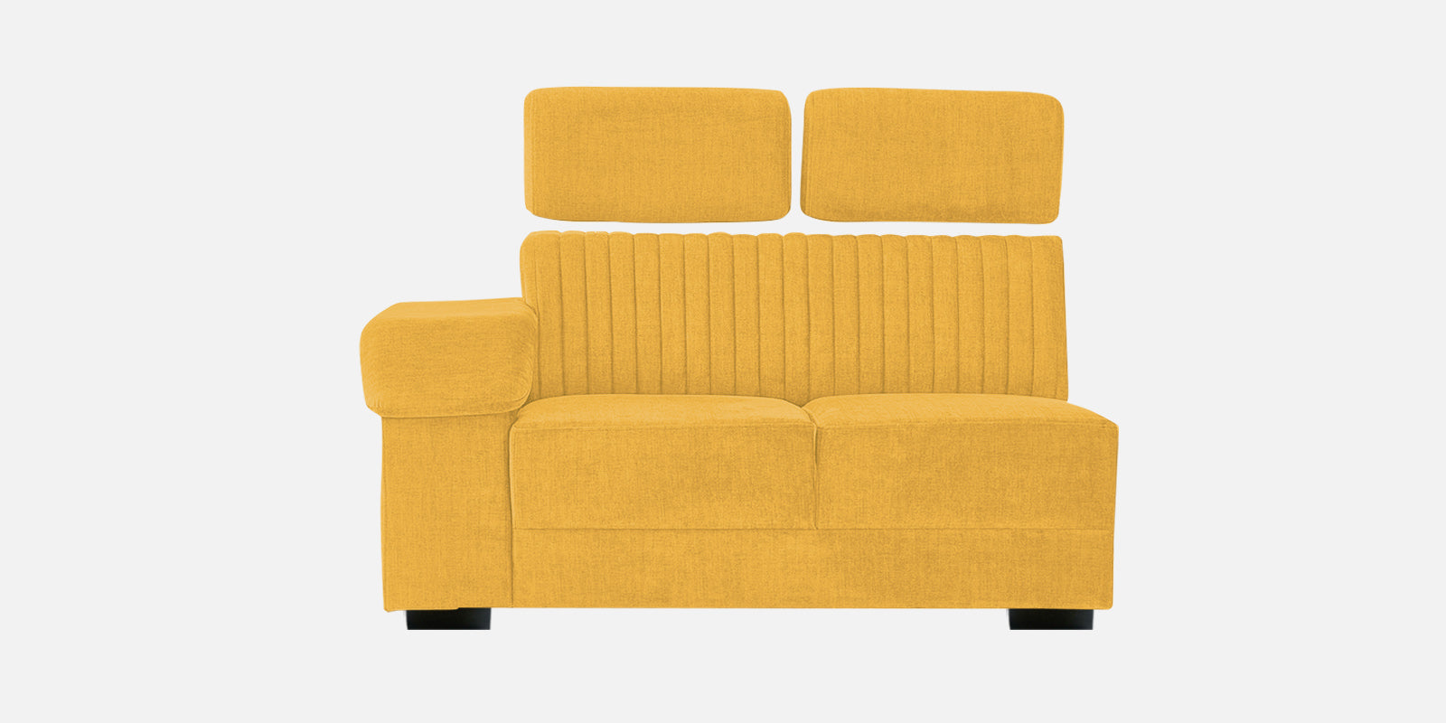 Draco Fabric 6 Seater Corner Sofa In Bold Yellow Colour - Febonic Living