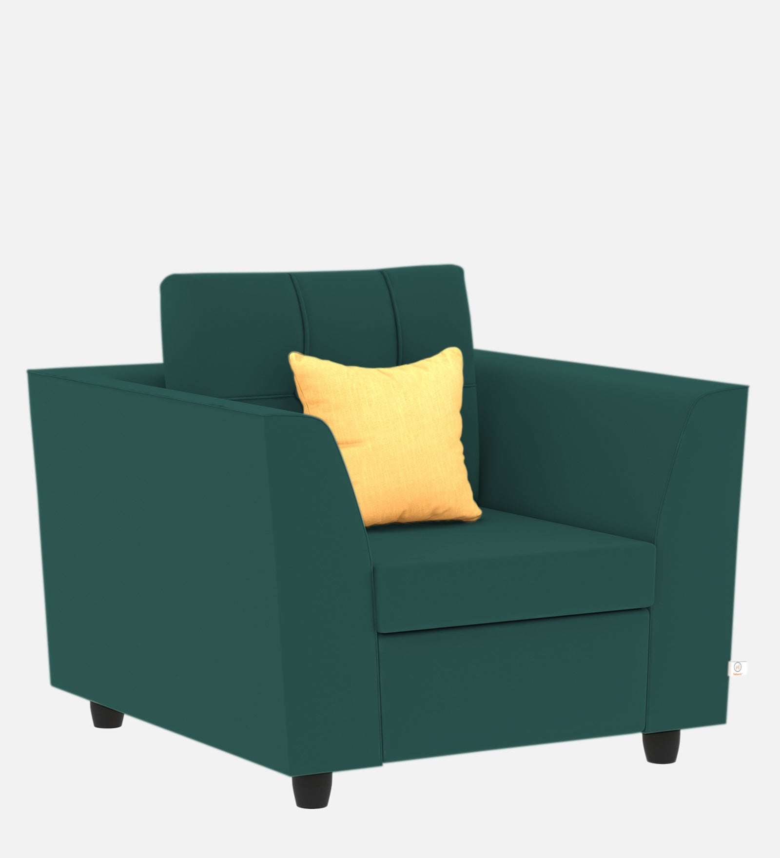 Nestin Velvet 1 Seater Sofa in Pine Green Colour