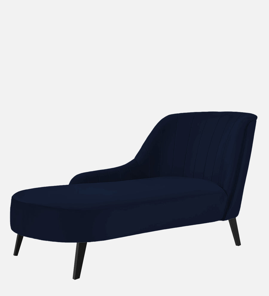 Flora Velvet Lhs Chaise Lounger In Indigo Blue Colour - Febonic Living