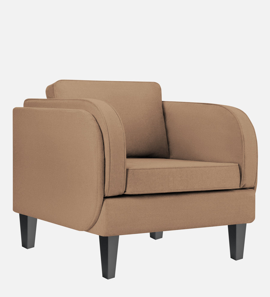 Siddy Fabric 1 Seater Sofa In Cookie Beige Colour - Febonic Living