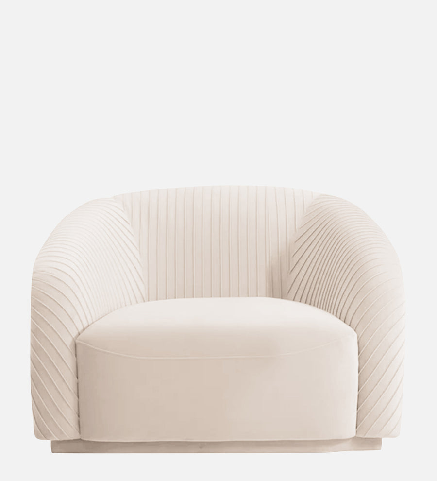 Yara Velvet Fabric 1 Seater Sofa In Camel Beige Colour - Febonic Living