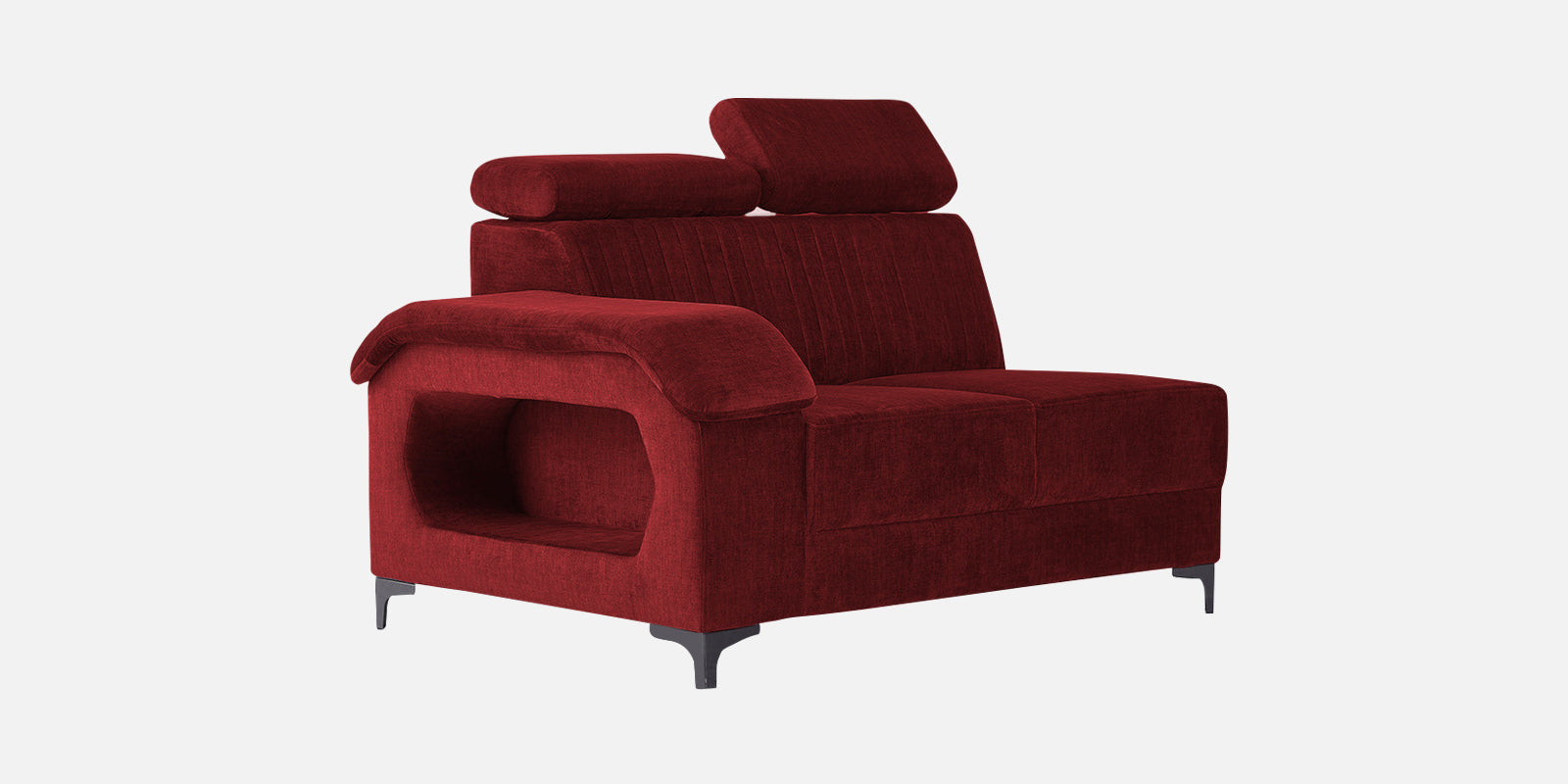 Draco Fabric Corner Sofa in Corel Red Colour