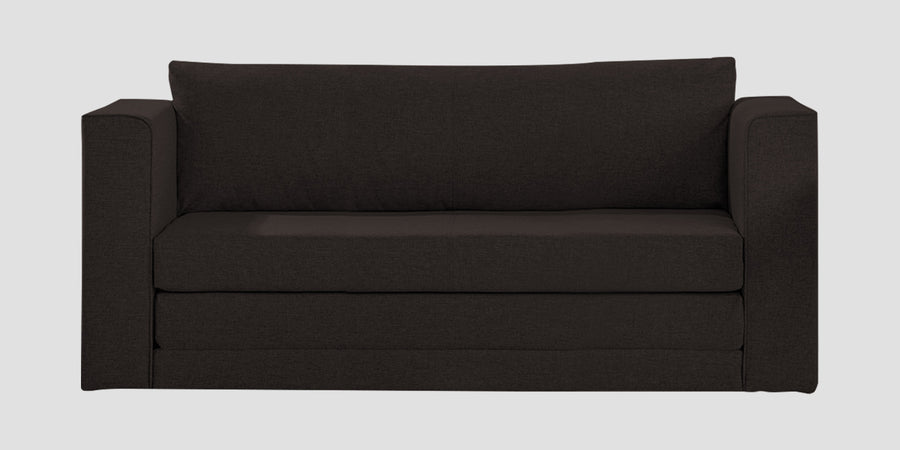 Kenia Fabric 3 Seater Foldable Sofa Cum Bed In Cara Brown Colour - Febonic Living