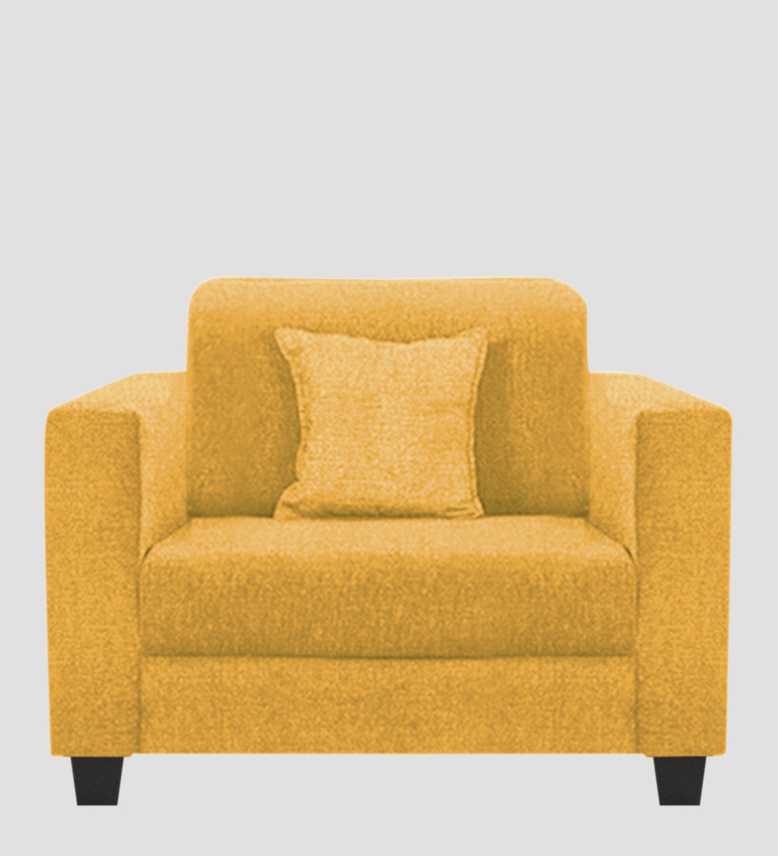 Nebula Fabric 1 Seater Sofa In  Bold Yellow Colour - Febonic Living