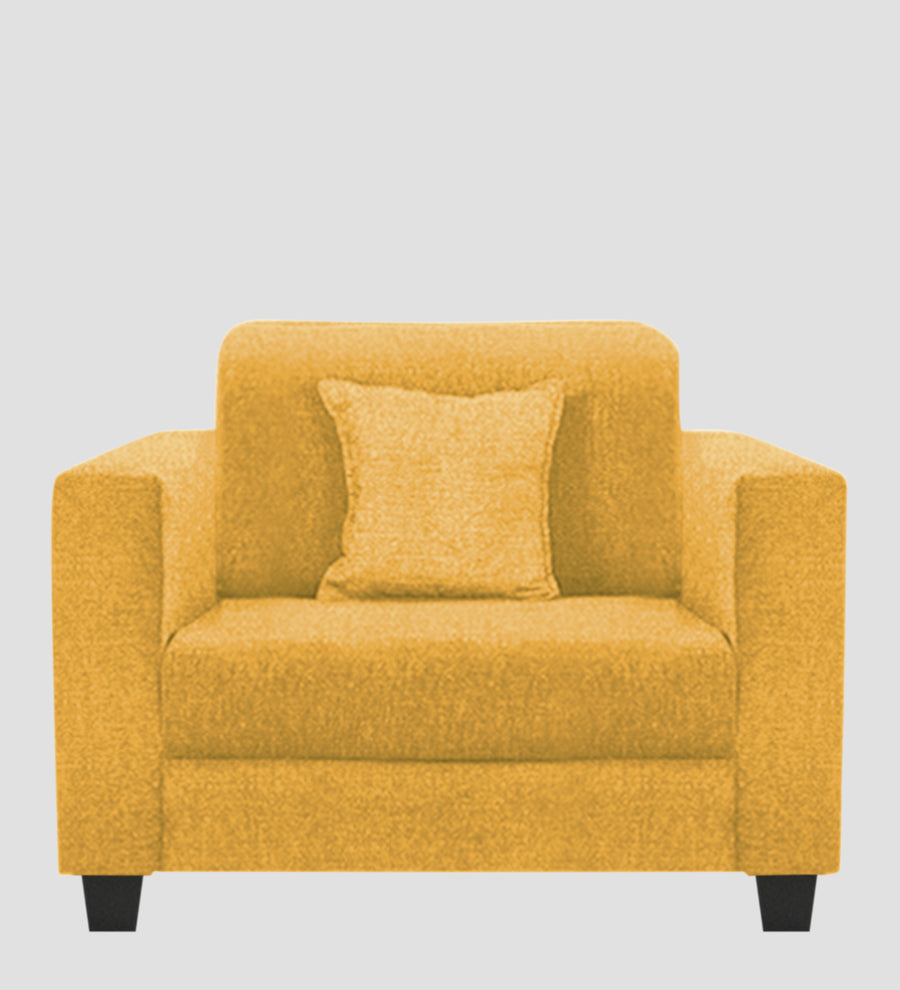 Nebula Fabric 1 Seater Sofa In Bold Yellow Colour - Febonic Living