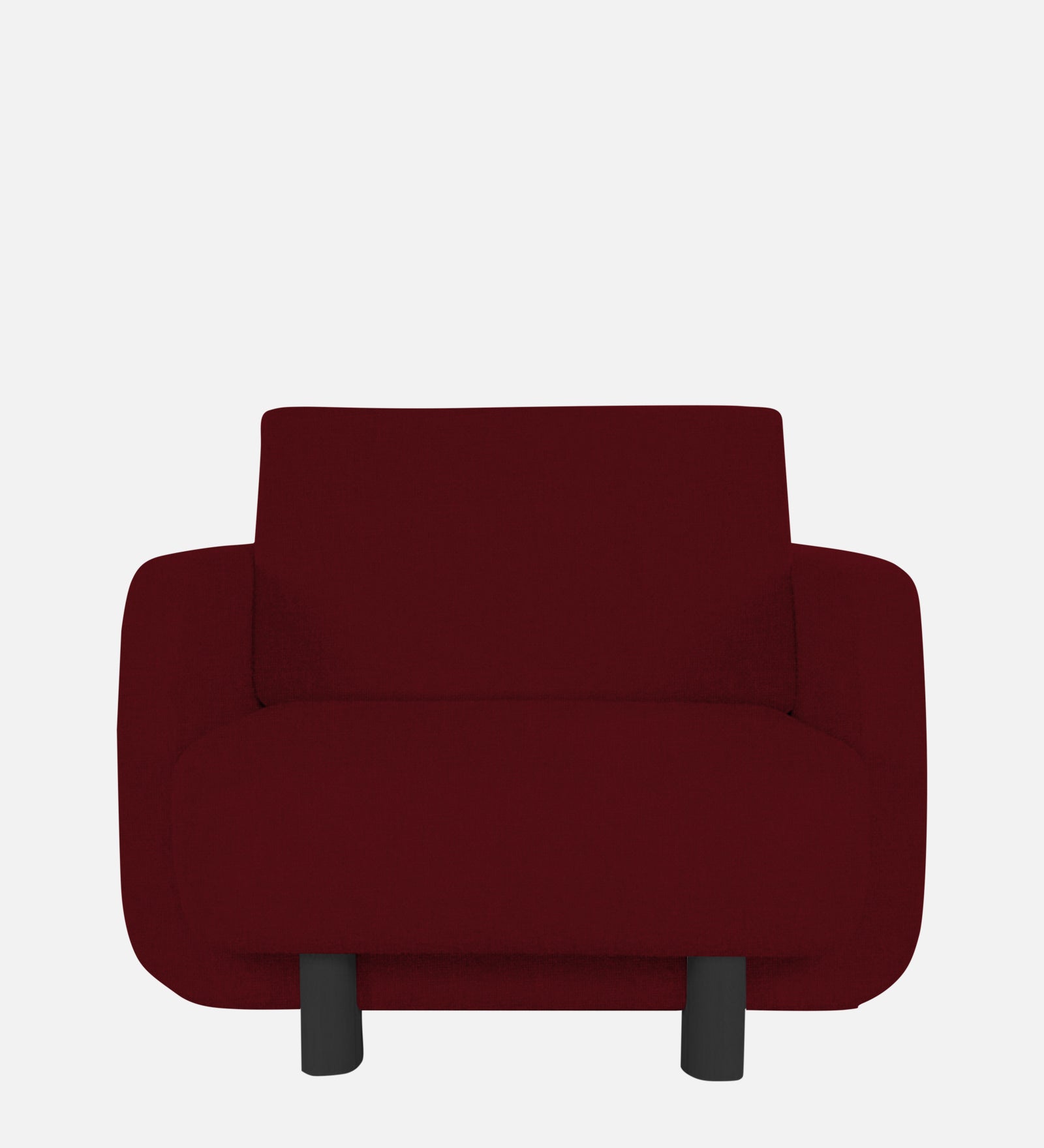 Varu Fabric 1 Seater Sofa In  Ruby Red Colour - Febonic Living