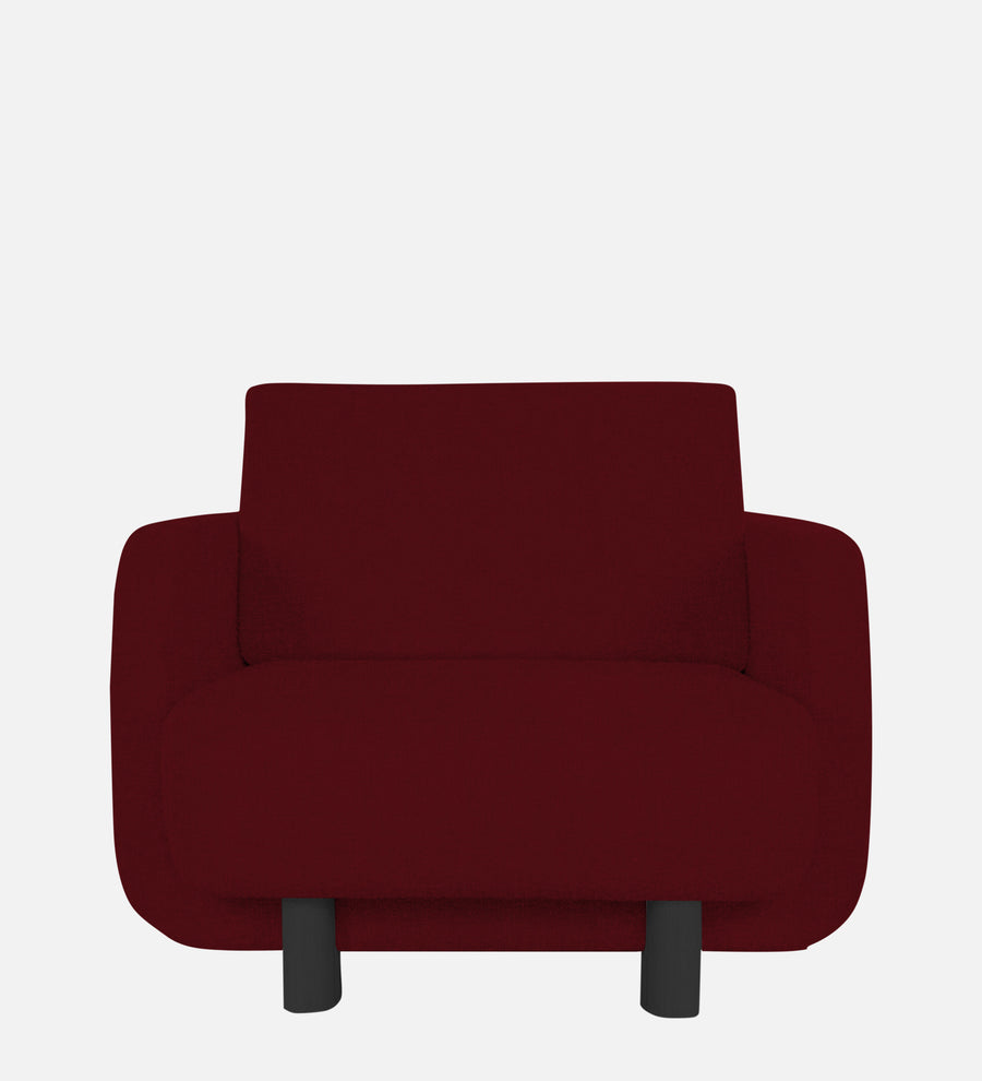 Varu Fabric 1 Seater Sofa In Ruby Red Colour - Febonic Living