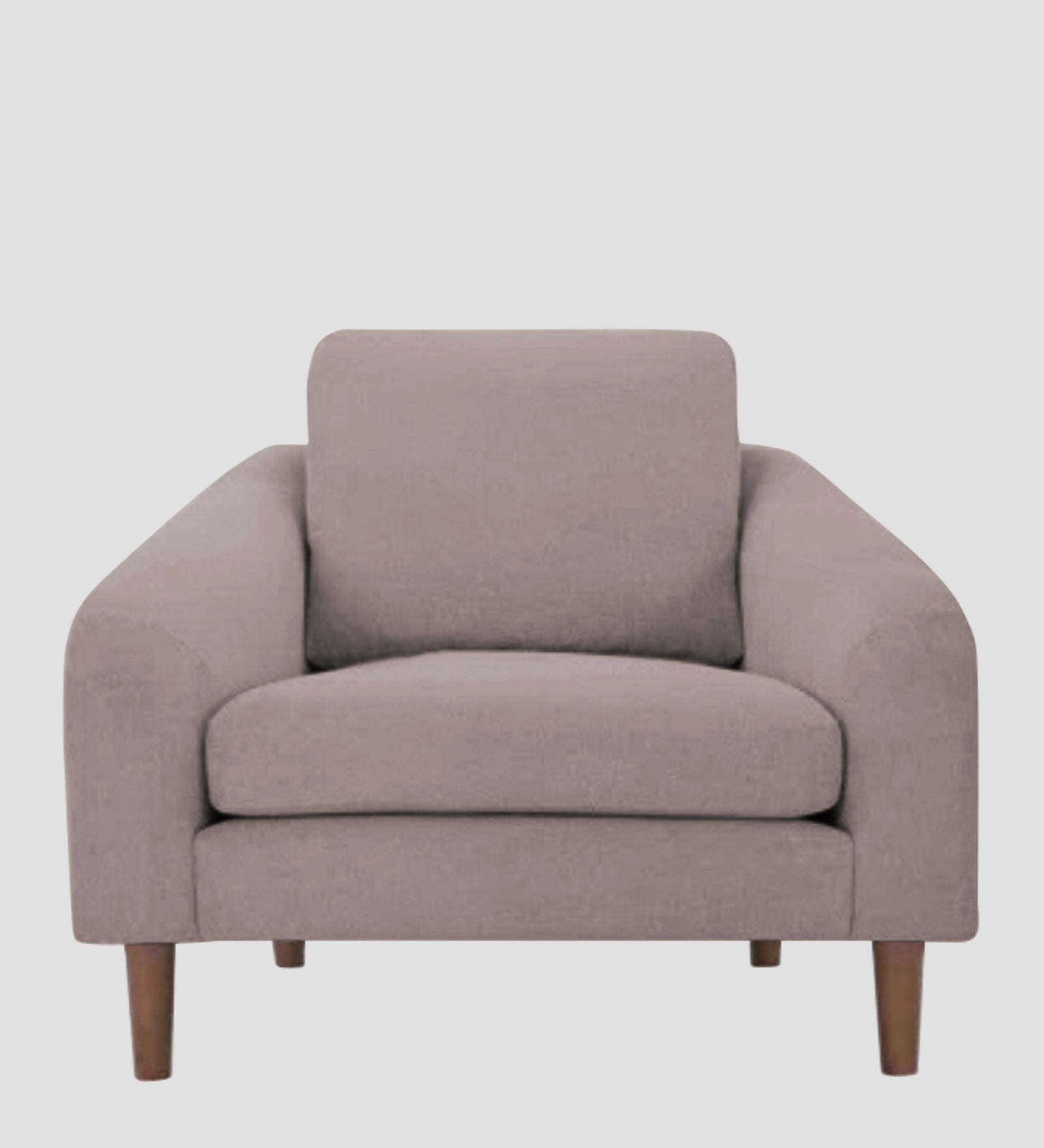 Elara Fabric 1 Seater Sofa in Almond Beige Colour - Febonic Living