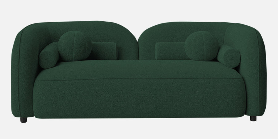 Corny Boucle Fabric 2 Seater Sofa In Hunter Green Colour - Febonic Living