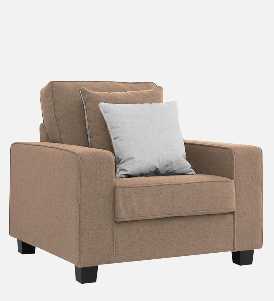Ladybug Fabric 1 Seater Sofa In Cookie Beige Colour - Febonic Living
