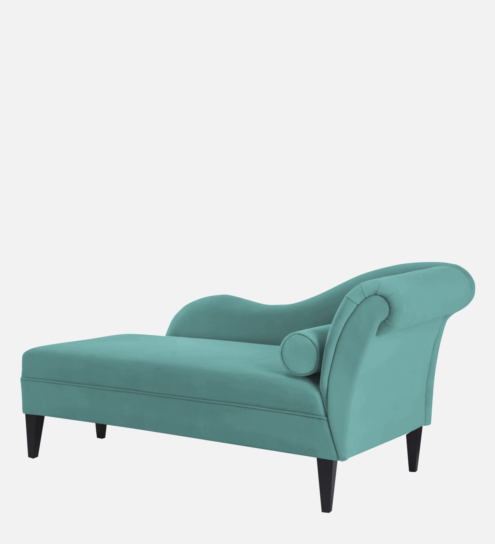 Rana Velvet LHS Chaise Lounger In Barmunda Aqua Colour