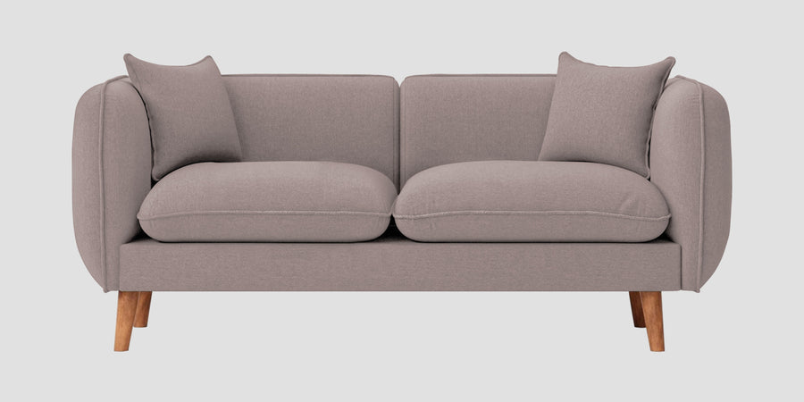 Reva Fabric 2 Seater Sofa In Almond Beige Colour - Febonic Living