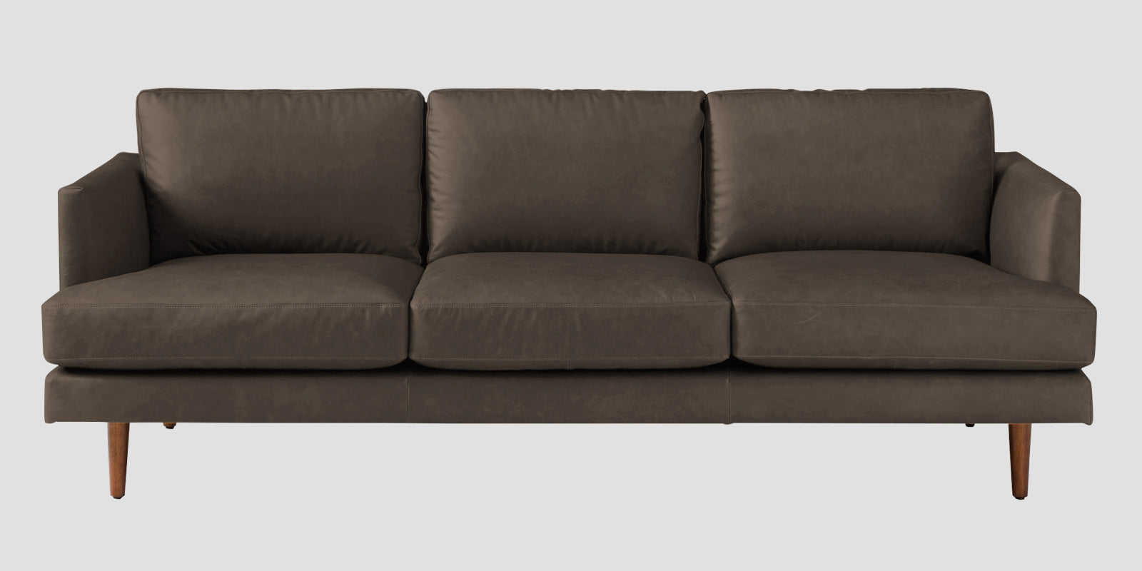 Sterio Leatherette 3 Seater Sofa in Peca Brown Colour