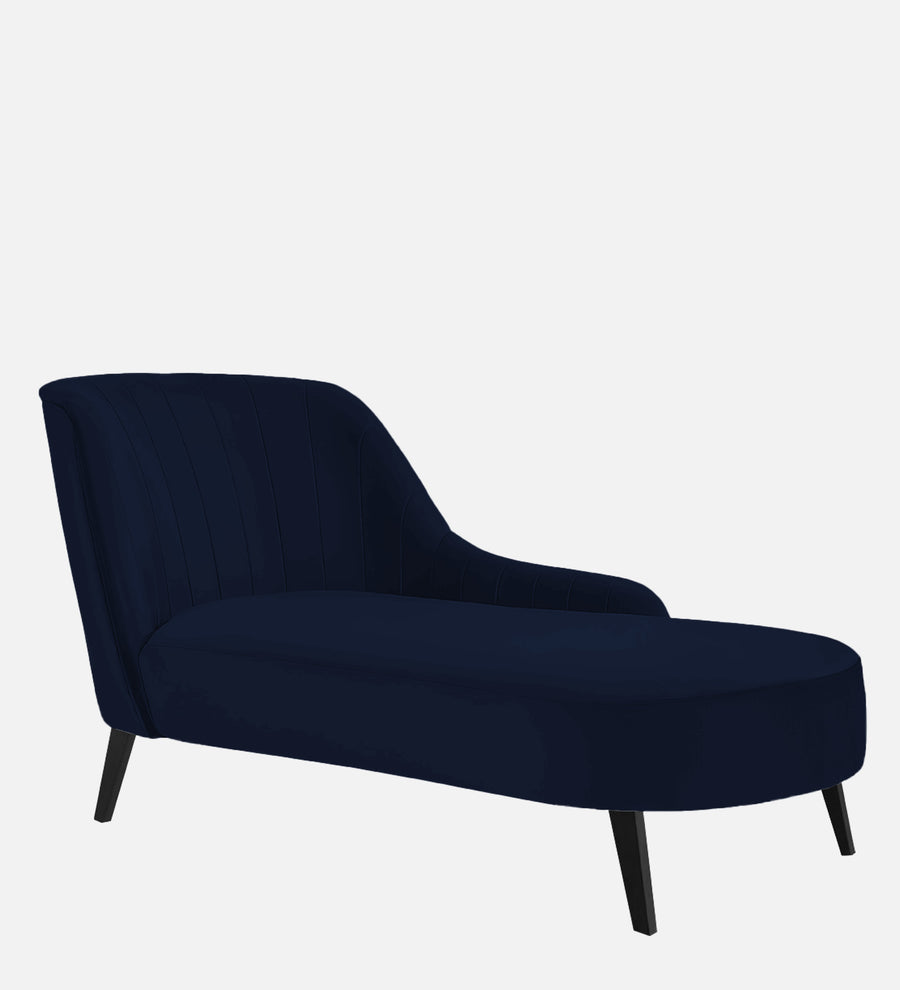Flora Velvet Rhs Chaise Lounger In Indigo Blue Colour - Febonic Living