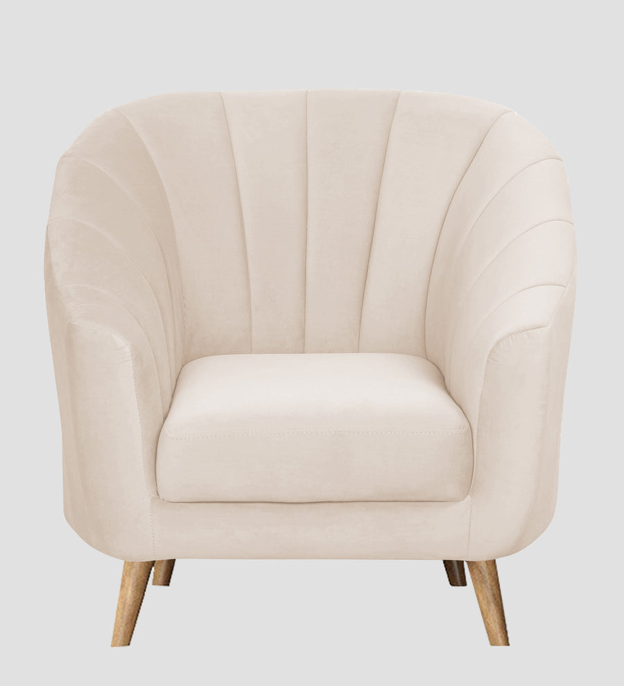 Kaylee Velvet 1 Seater Sofa In Camel Beige Colour - Febonic Living
