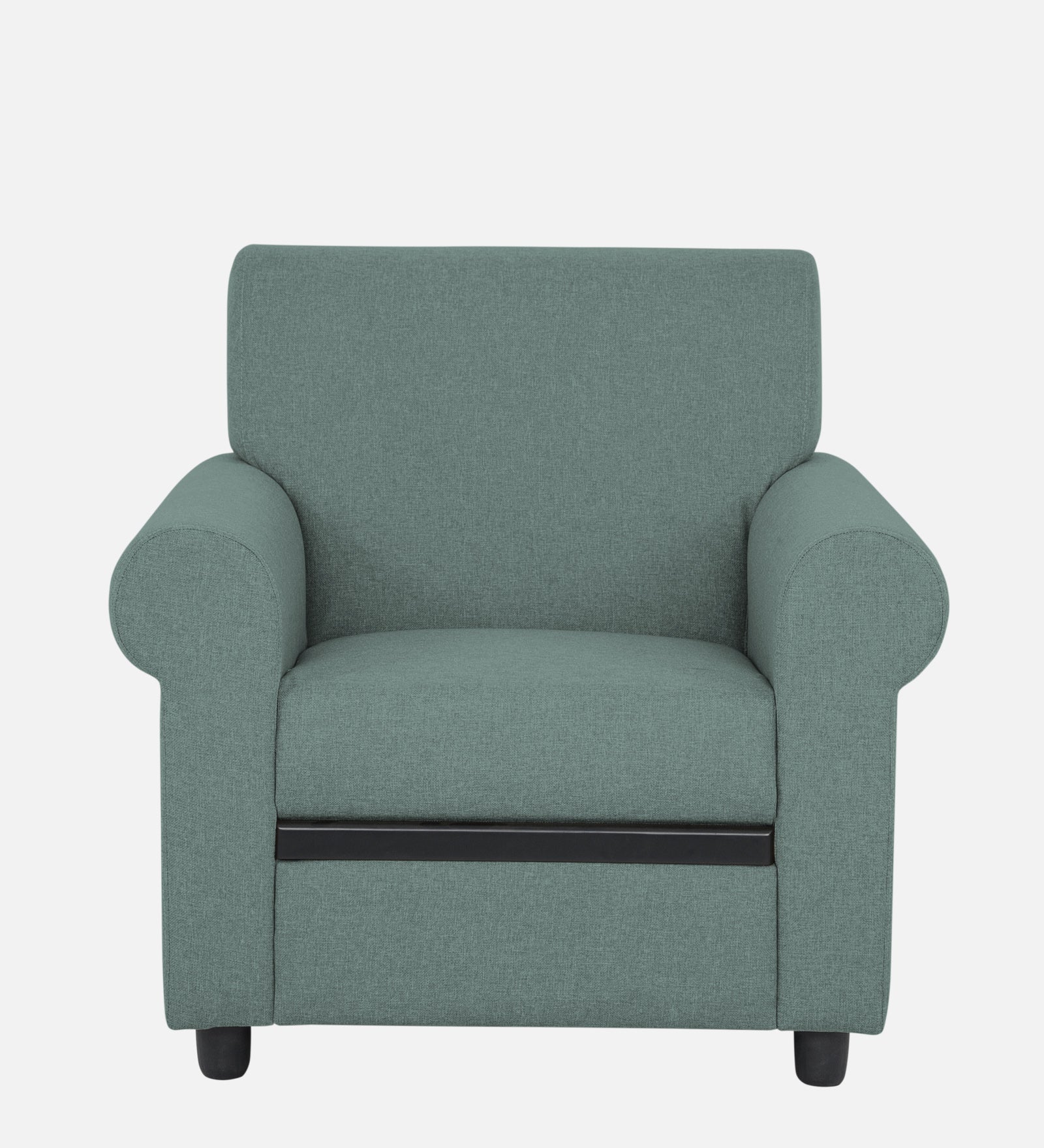 Ribby Fabric 1 Seater Sofa in Suka Blue Colour