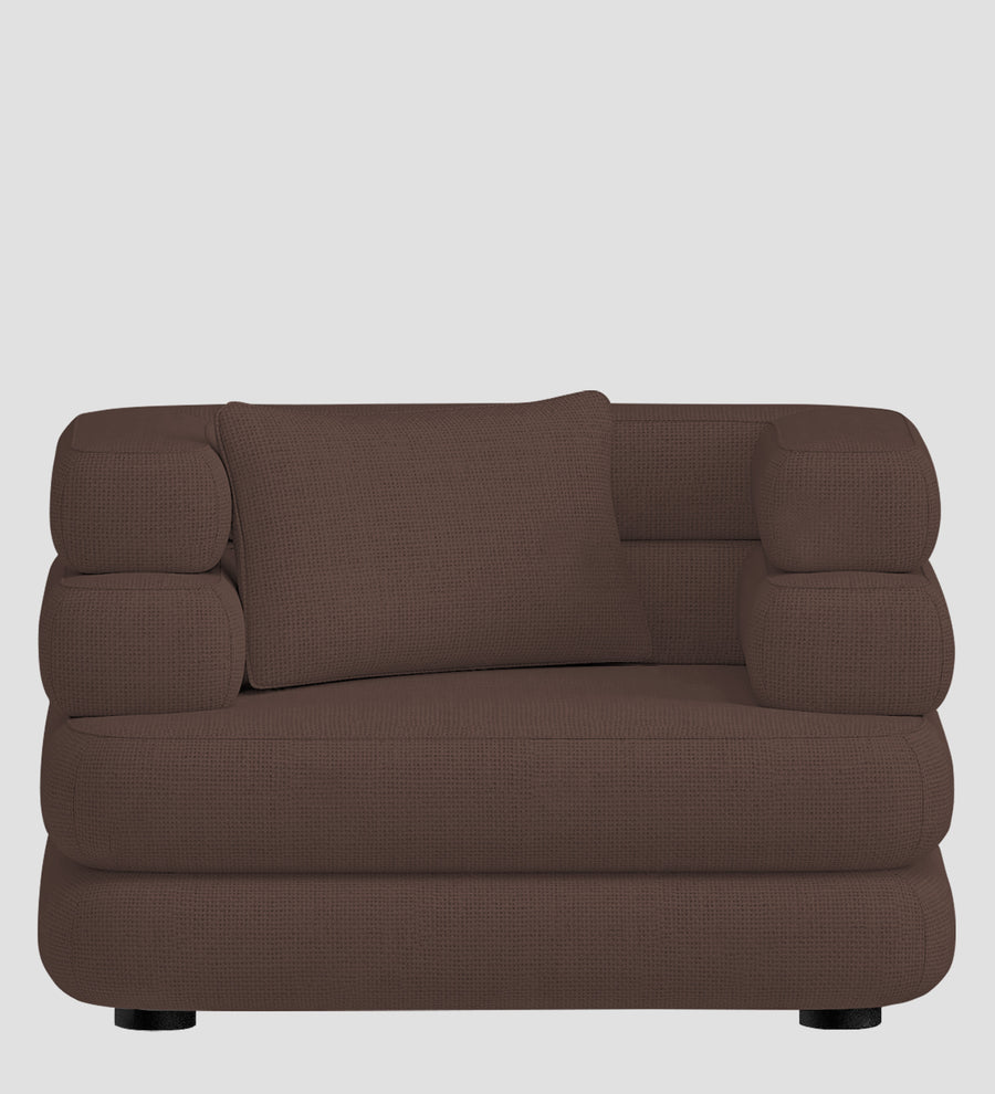 Wener Fabric 1 Seater Sofa In Caramel Brown Colour - Febonic Living