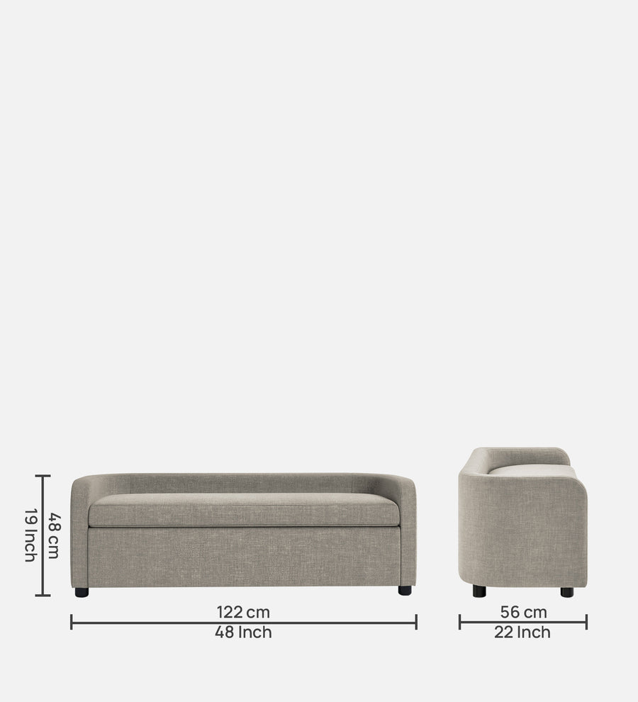 Cooper Fabric Storage Bench In Ash Grey Colour - Febonic Living