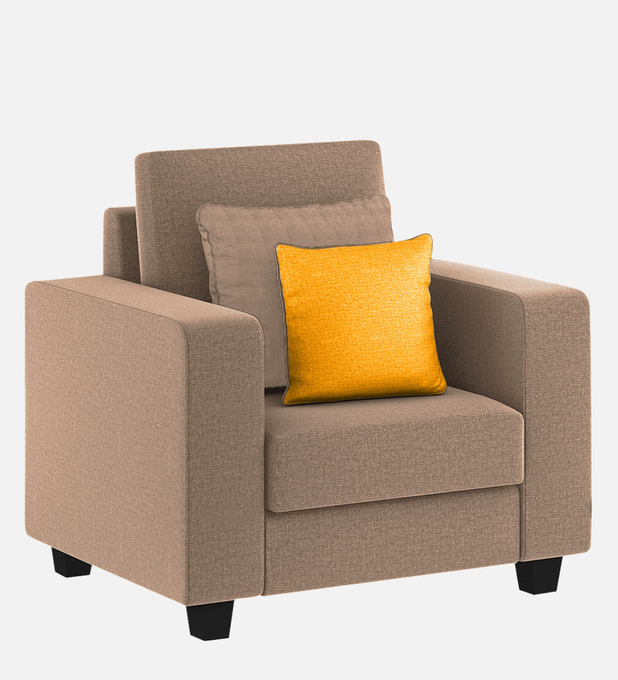 Nabi Fabric 1 Seater Sofa In Cookie Beige Colour - Febonic Living