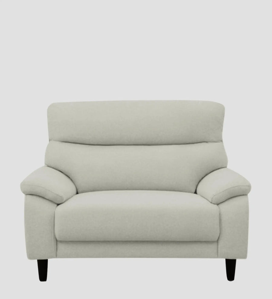 Zibby Fabric 1 Seater Sofa In Pearl White Colour - Febonic Living