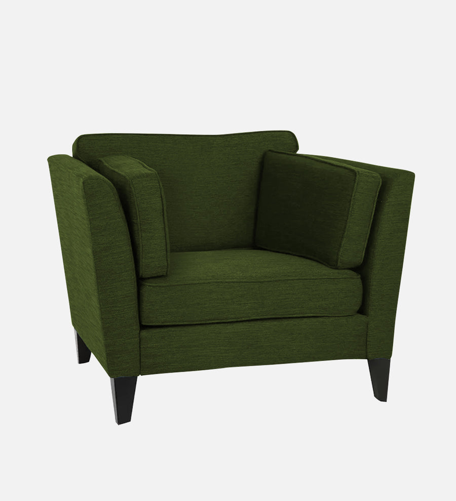 Nigar Fabric 1 Seater Sofa In Olive Green Colour - Febonic Living
