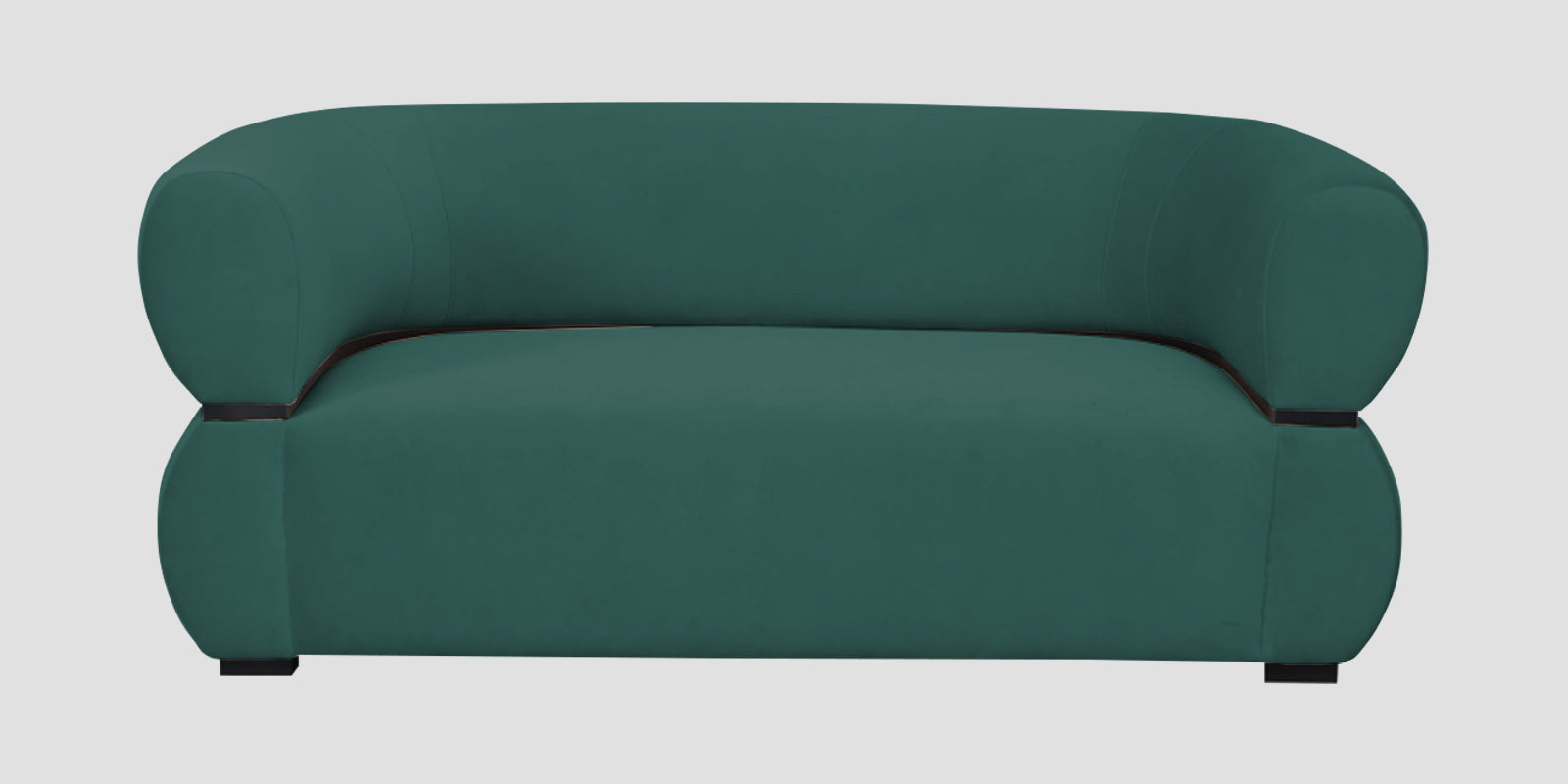 Kula Velvet 2 Seater Sofa In Pine Green Colour