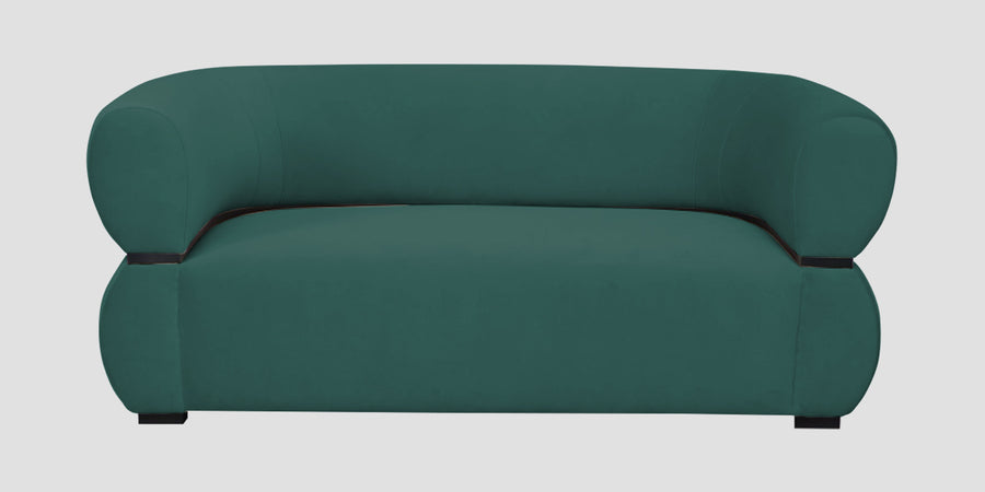 Kula Velvet 2 Seater Sofa In Pine Green Colour - Febonic Living