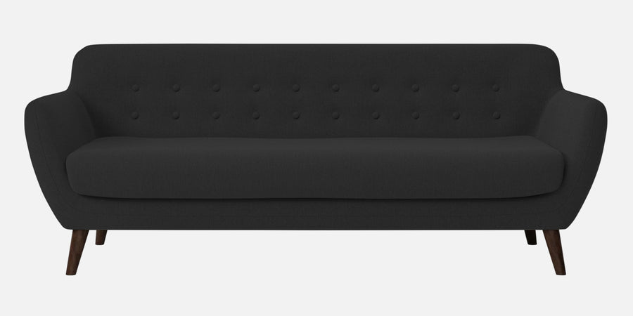 Goofy Fabric 3 Seater Sofa In Bitter Black Colour - Febonic Living