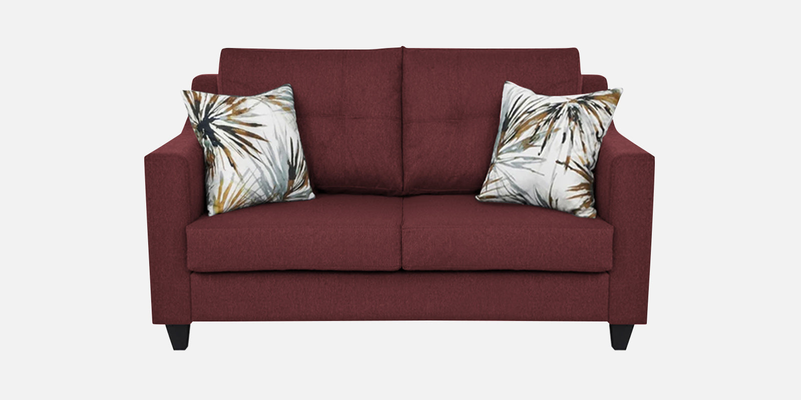 Welly Fabric 2 Seater Sofa In Blaze Red Colour