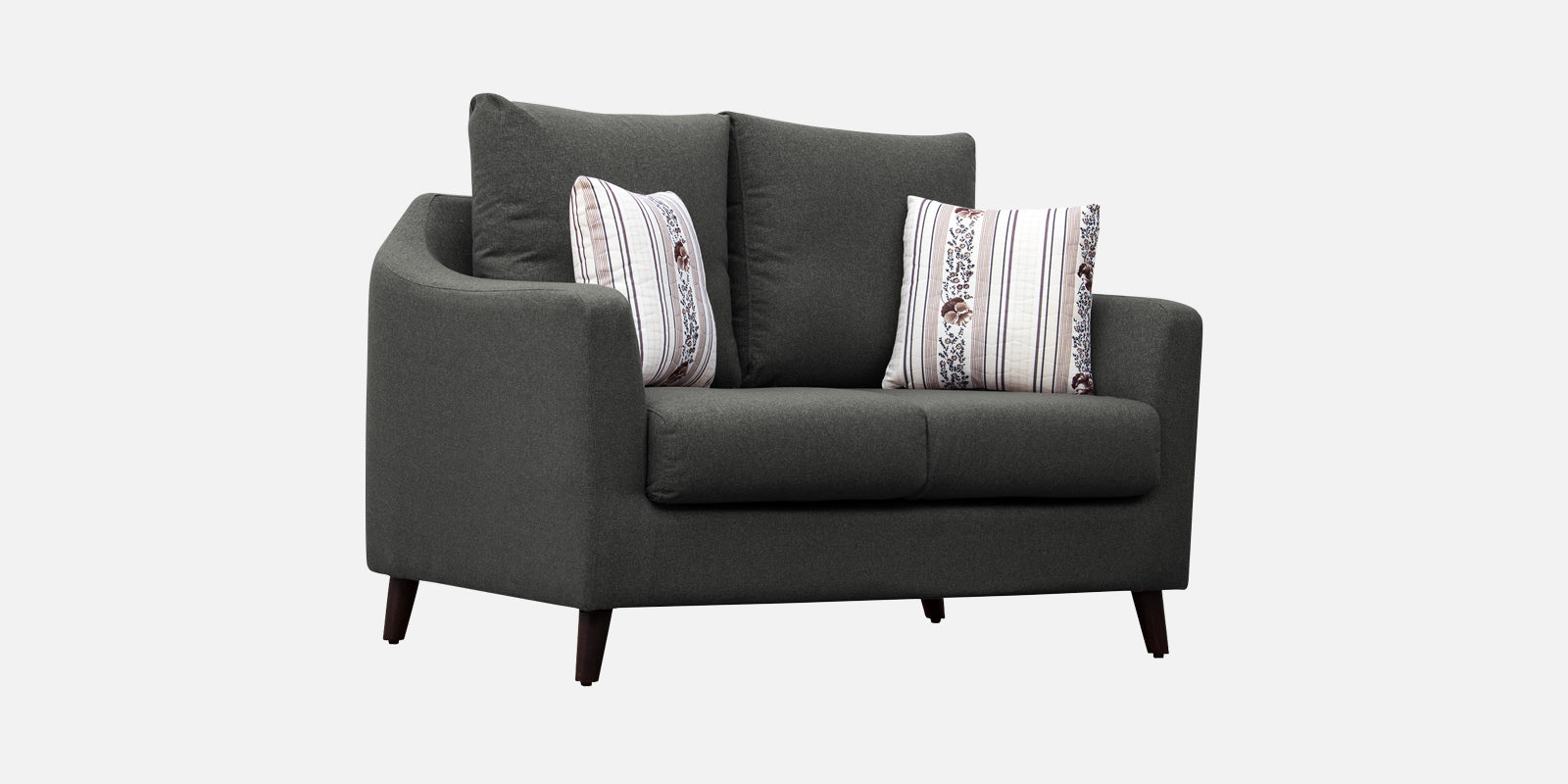 Kevin Fabric 2 Seater Sofa in Charcoal Grey Colour