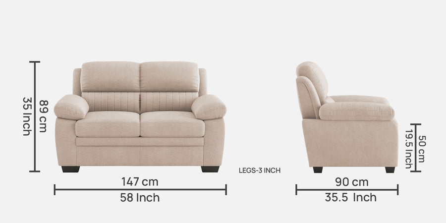 Cantaberry Velvet 2 Seater Sofa In Camel Beige Colour - Febonic Living