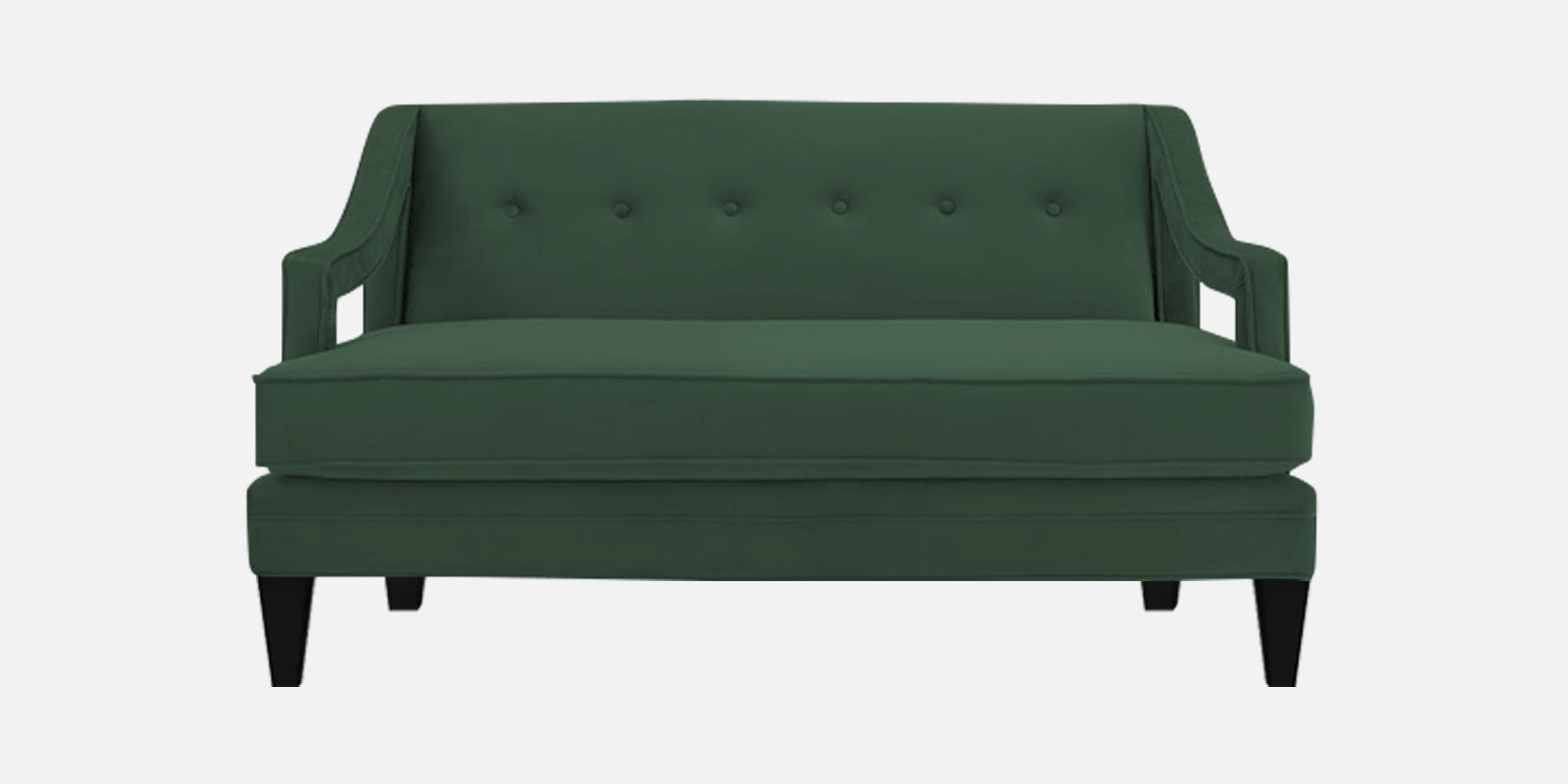 Daffy Velvet 2 Seater Sofa In Amazon Green Colour