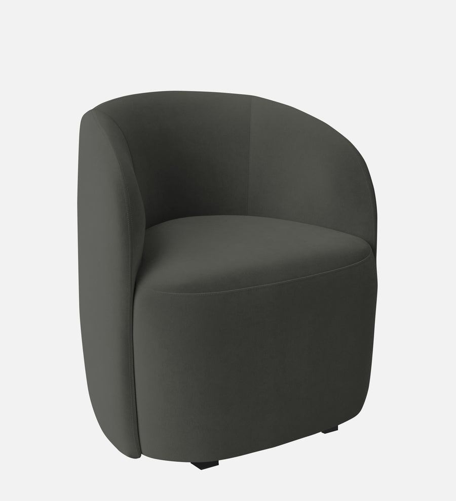 Lucky Velvet Lounge Chair In Hory Grey Colour - Febonic Living