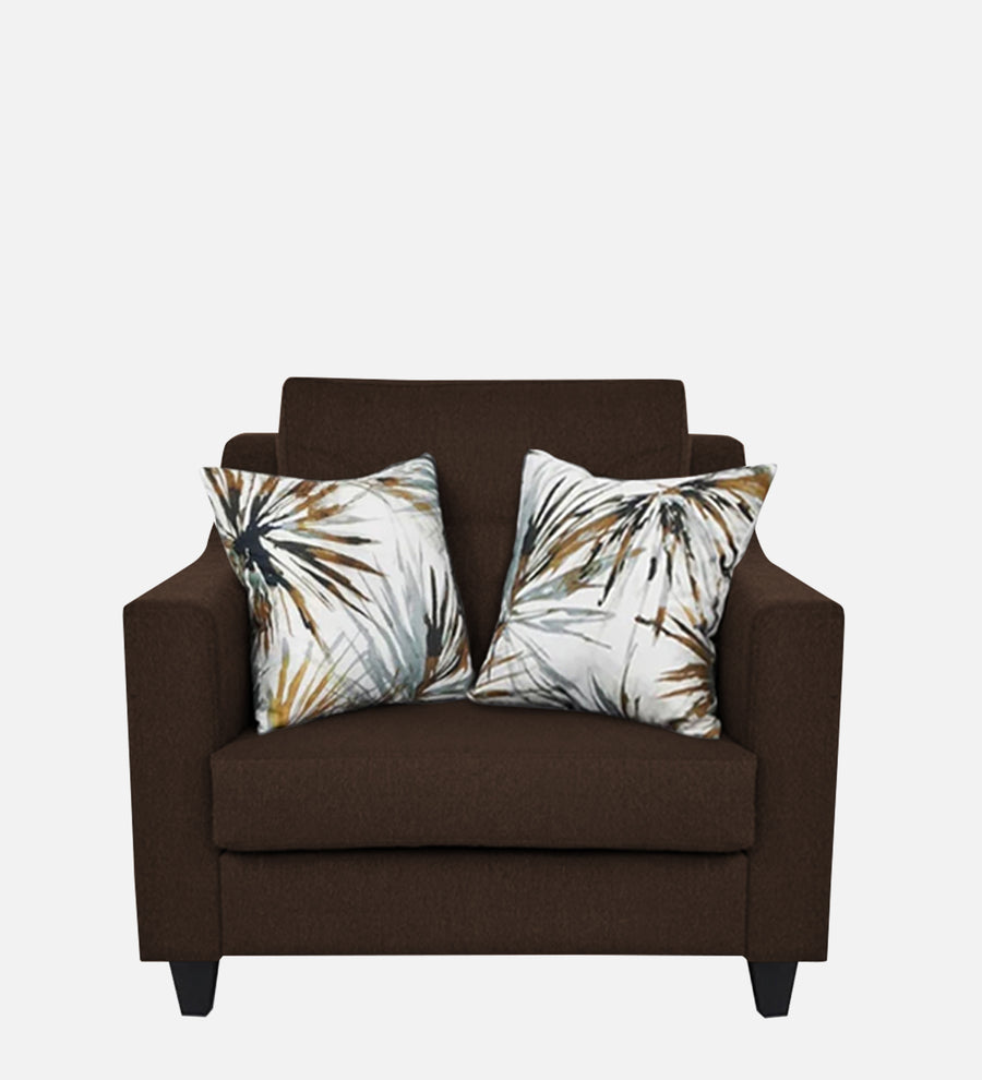 Welly Fabric 1 Seater Sofa In Cidar Brown Colour - Febonic Living