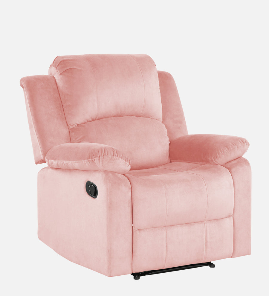 Lexi Fabric 1 Seater Motorized Recliner In Millennial Pink Colour - Febonic Living