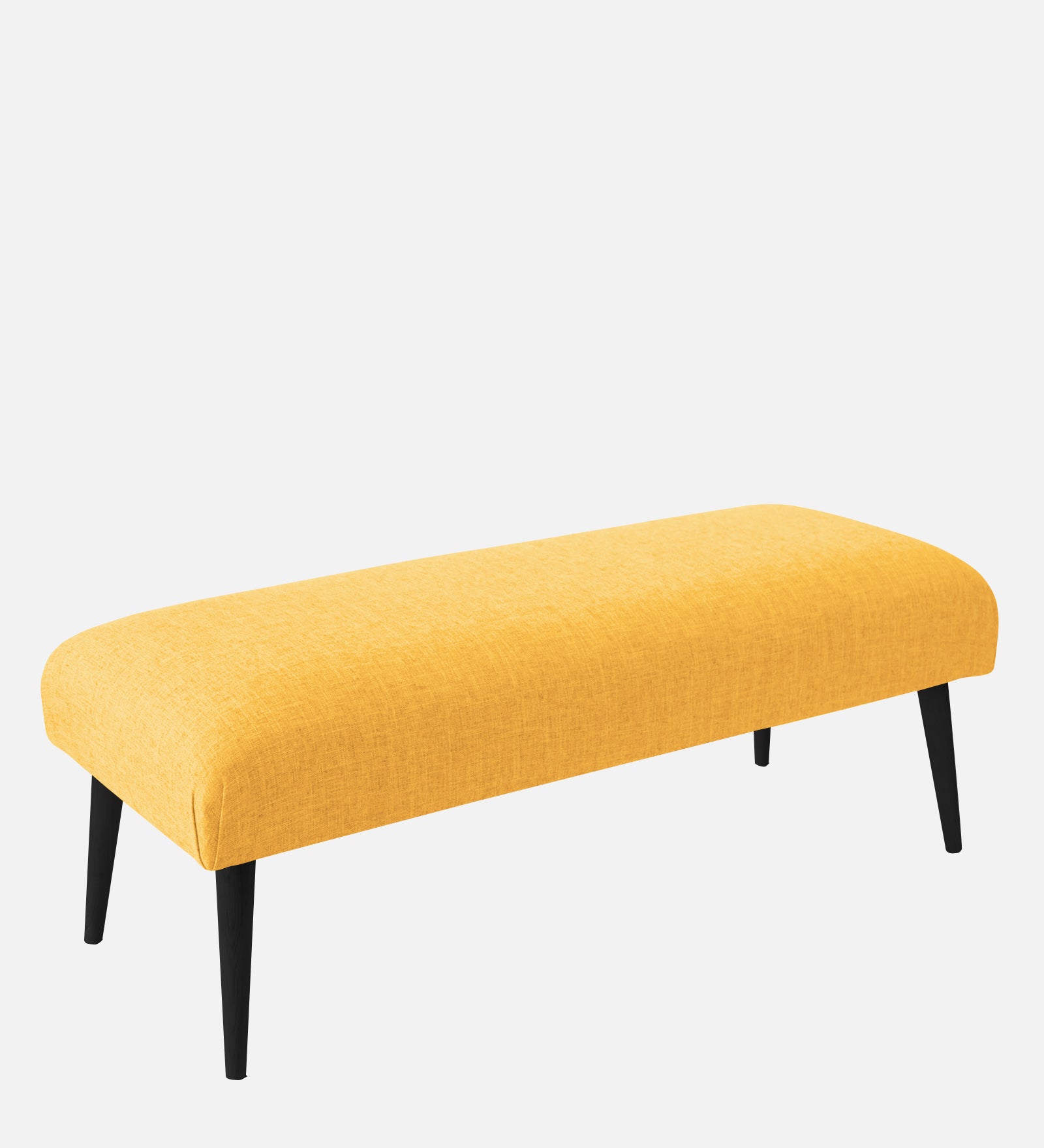 Adon Velvet Bench In Turmeric Yellow Colour