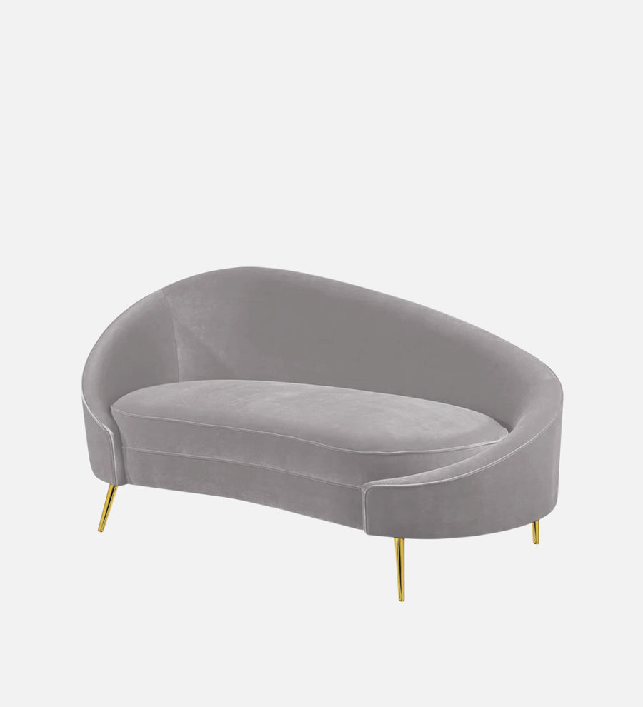 Cely Velvet Rhs Chaise Lounger In Concrete Grey Colour - Febonic Living