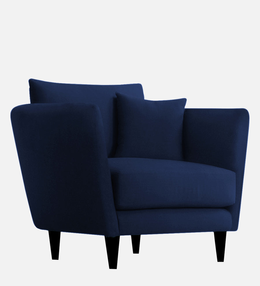 Norway Velvet 1 Seater Sofa In Indigo Blue Colour - Febonic Living