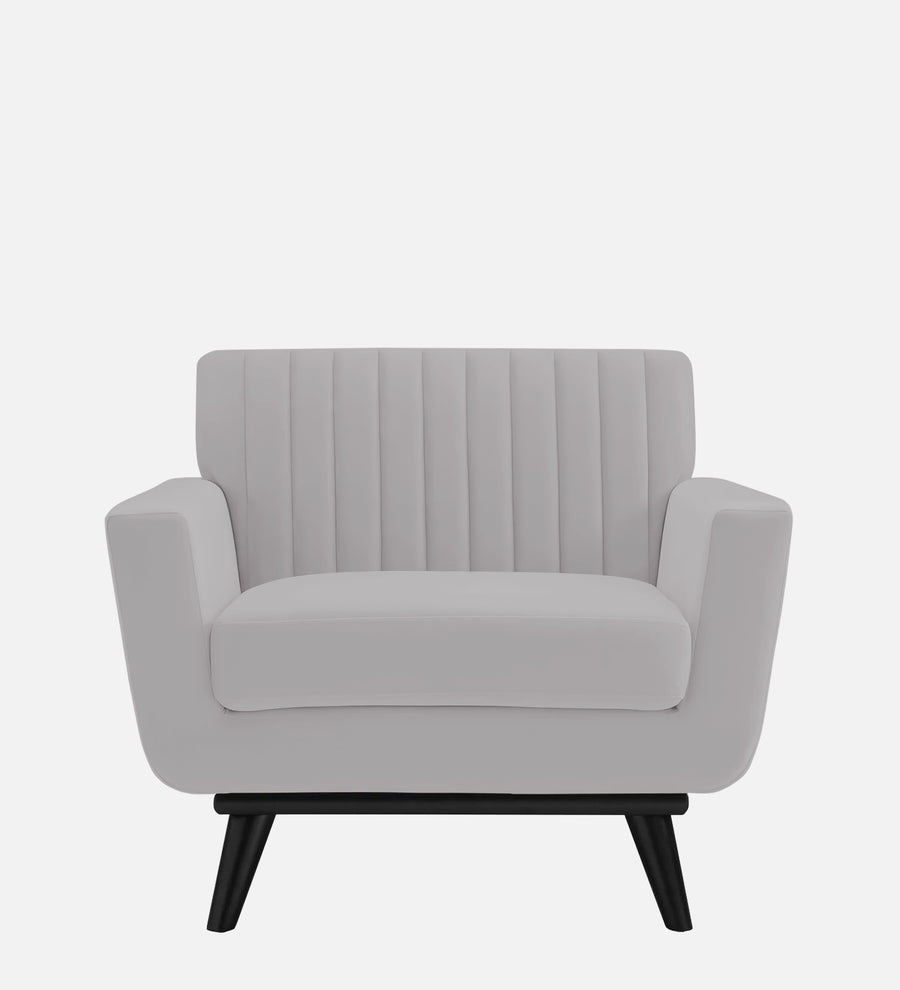 Tucker Velvet 1 Seater Sofa In Concrete Grey Colour - Febonic Living