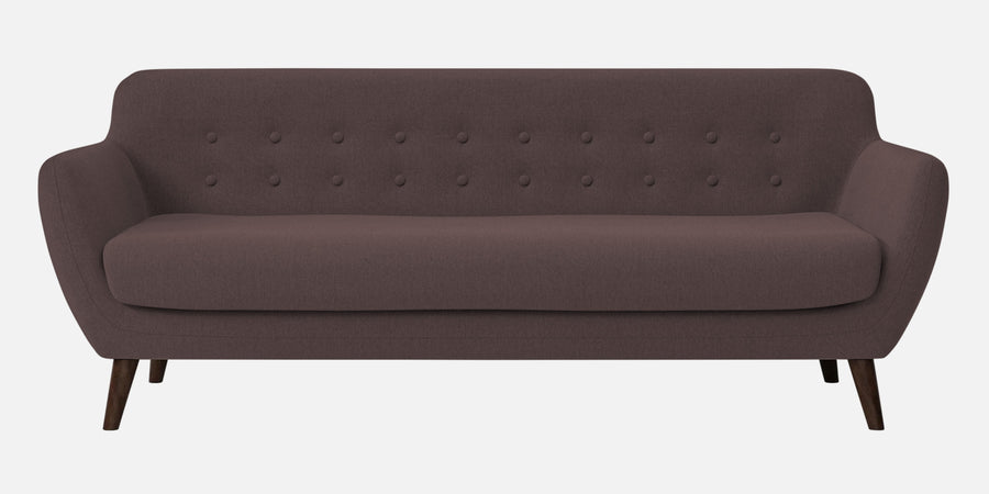 Goofy Fabric 3 Seater Sofa In Night Brown Colour - Febonic Living