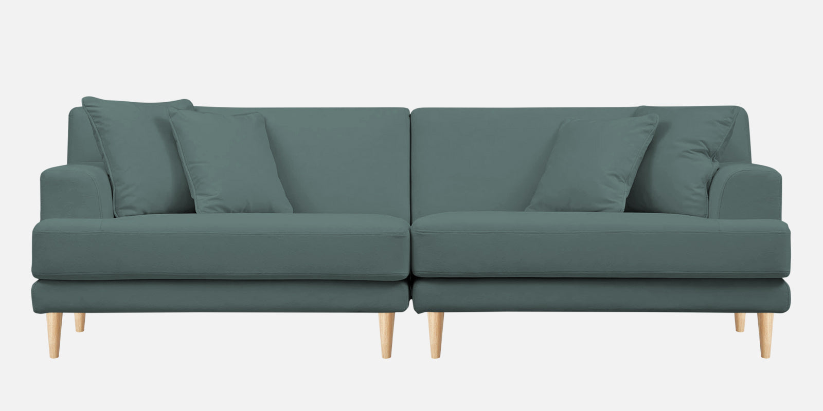 Woody Fabric 4 Seater Sofa in Pista Green Colour